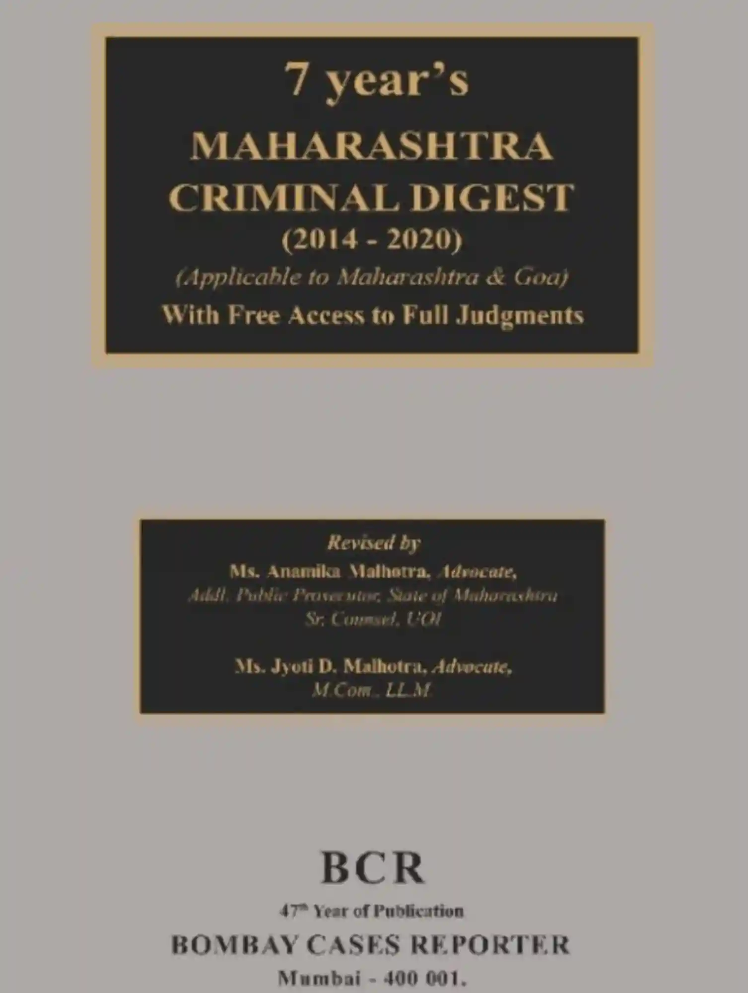 Maharashtra Criminal Digest